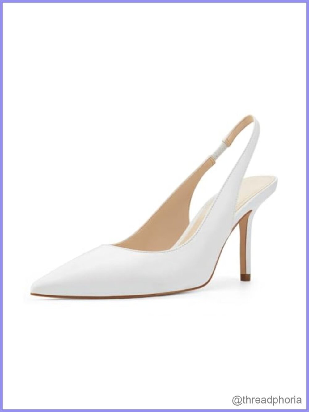 Womens Slingback Heels Pointed Toe Stiletto PU Faux Suede Dress Pumps